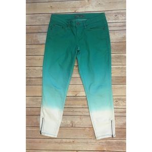 Prana Jett Capri Skinny Green Ombre Pant 0 / 25